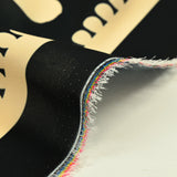 Fine crepe with Versailles print on black background