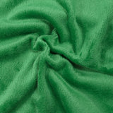 Sweat envers doudou rayé jaune et vert d'eau fond vert prairie