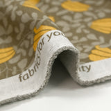 Sweat envers doudou clochette d'automne jaune fond taupe