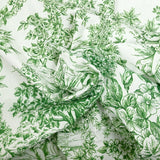 Lienzo verde de algodón estampado