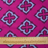 Viscose printed mosaic sky orchid background