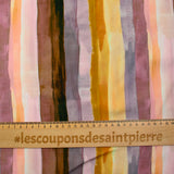 Sunset stripe printed viscose