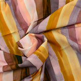 Sunset stripe printed viscose