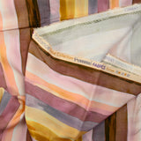 Sunset stripe printed viscose
