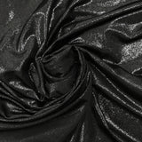 Jersey fin irisé argent fond noir