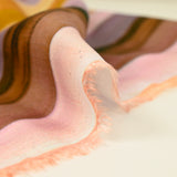 Sunset stripe printed viscose