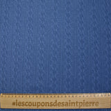 Maille tricot torsade Léonie bleu barbeau