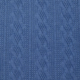 Maille tricot torsade Léonie bleu barbeau
