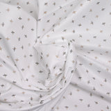 Polycotton poplin printed with white checkered background