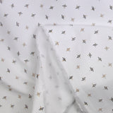 Polycotton poplin printed with white checkered background