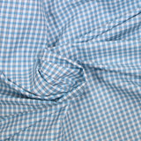 Blue and gray Aylan jacquard polycotton poplin
