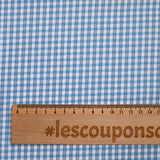 Blue and gray Aylan jacquard polycotton poplin