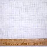 Charles blue, white background, woven-dyed polycotton poplin