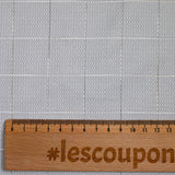 Gray check jacquard polycotton poplin