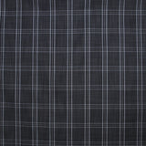 Dyed-woven polycotton poplin with large black background checks