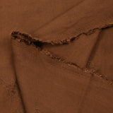 Viscose crepe Lily embroidered hazel brown foliage