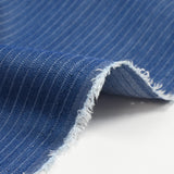Tencel dark blue striped jeans