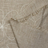 Heather beige Ariel embroidered canvas