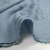 Viscose crepe Lily embroidered barbel blue foliage