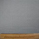 Woven-dyed polycotton poplin with Emilien check, gray background