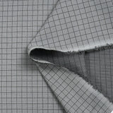 Woven-dyed polycotton poplin with Emilien check, gray background