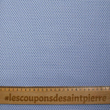 Félix blue jacquard polycotton poplin