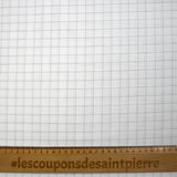 Hippolyte gray woven-dyed polycotton poplin with white background