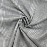 Polycotton poplin woven-dyed check Rémi gray background