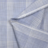 Woven-dyed polycotton poplin with Rémi blue background checks