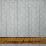 Polycotton poplin woven-dyed check Théodore gray background