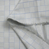 Polycotton poplin woven-dyed check Théodore gray background