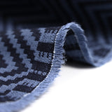 JACQUARD Polyviscose Chevron Marine Fond