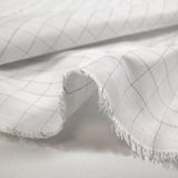 Hippolyte gray woven-dyed polycotton poplin with white background