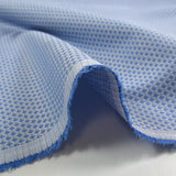 Félix blue jacquard polycotton poplin