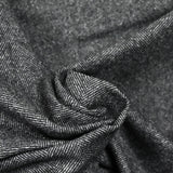 Wool blend herringbone 6cm black and gray