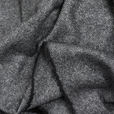 Wool blend herringbone 6cm black and gray
