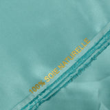 100% aquamarine silk satin