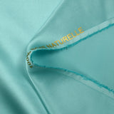 100% aquamarine silk satin