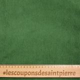 Velvet de poliéster acanalado de matcha