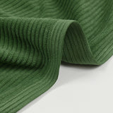 Velvet de poliéster acanalado de matcha