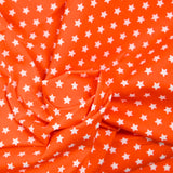 Star printed cotton 1cm orange