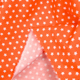 Star printed cotton 1cm orange