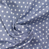 Star printed cotton 1cm gray
