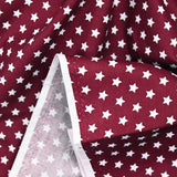 Star printed cotton 1cm wine color