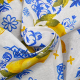 Fondo blanco de Lemon Azulejo de PoliCotton