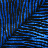 Jersey de terciopelo de cebra negro y azul eléctrico