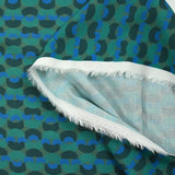 Viscose printed with a unique parenthesis, khaki background