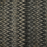 Black and gray herringbone cotton and silk tweed