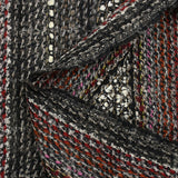 Olympe wool blend tweed striped anthracite background