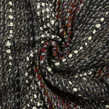 Olympe wool blend tweed striped anthracite background